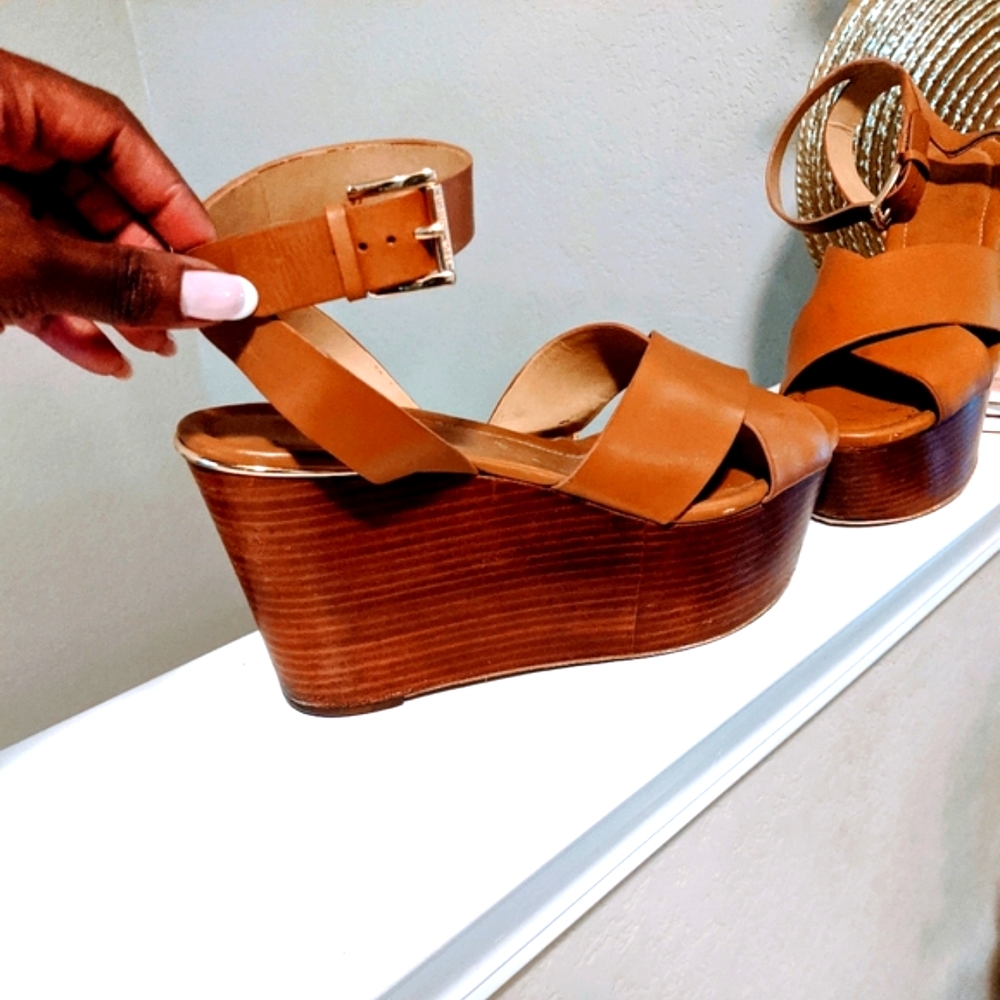 Michael Kors Platform Wedges Brown